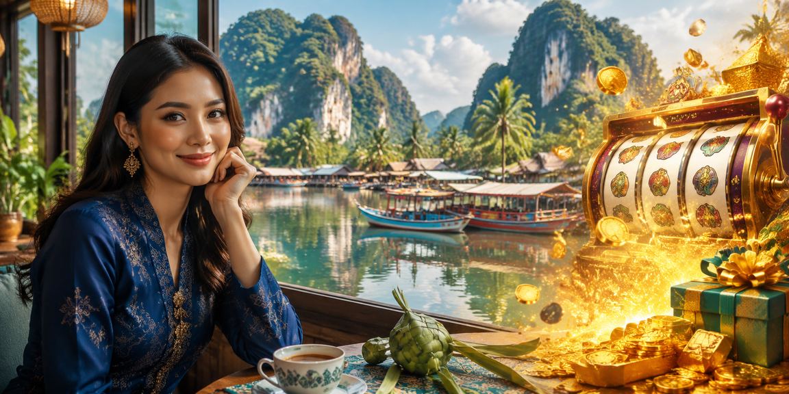 Skrin slot dengan tema pakaian tradisional Malaysia di Ipoh